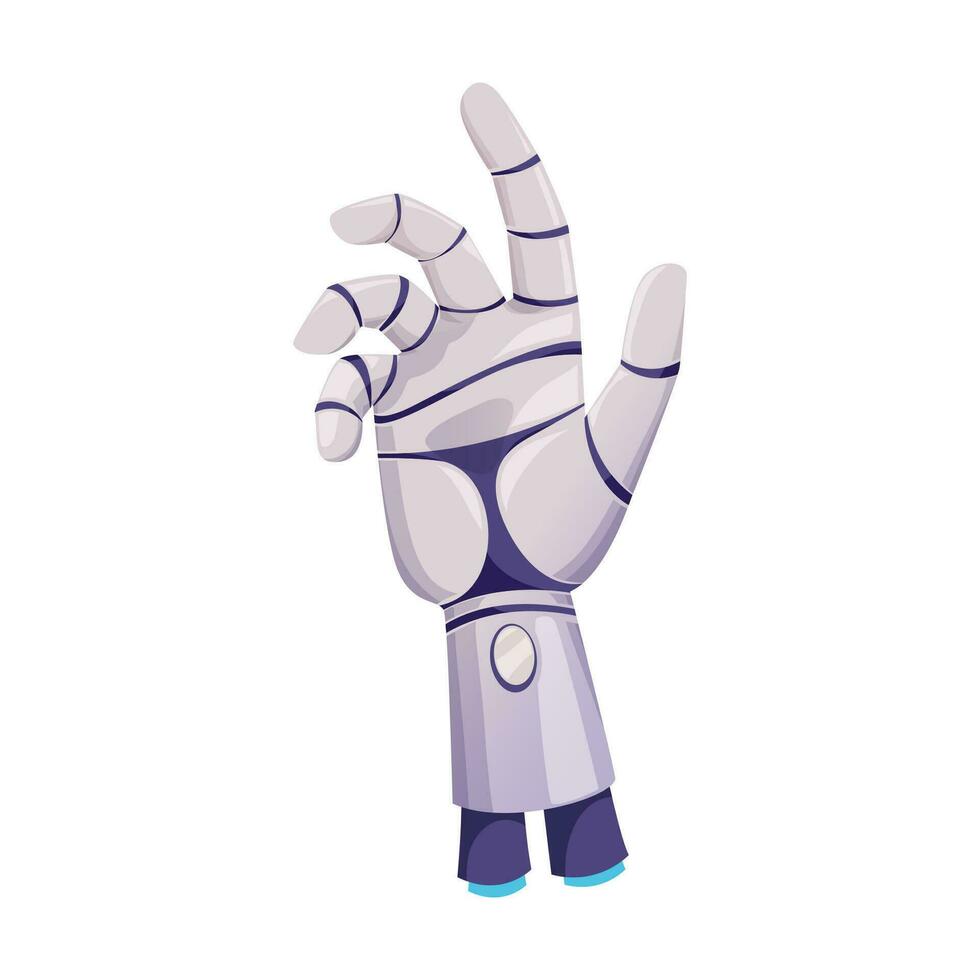 robot prothese menselijk hand, robot cyborg arm vector