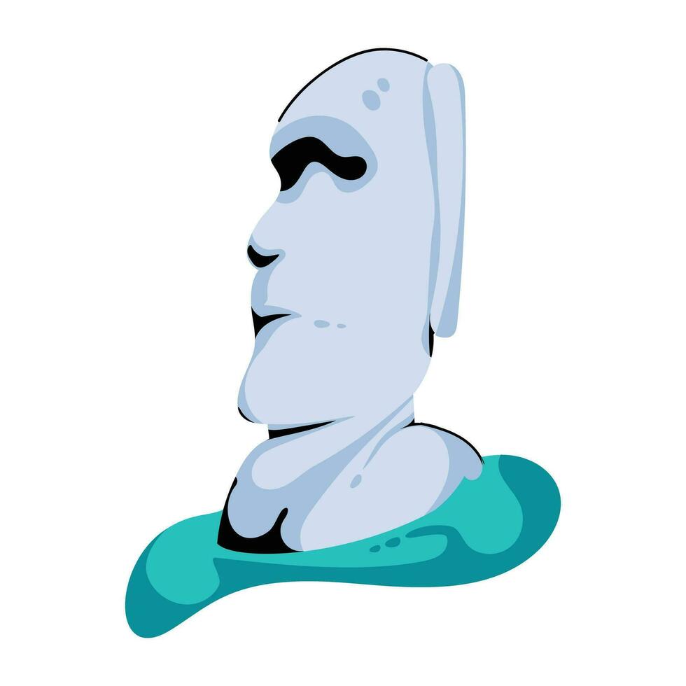 modieus moai standbeeld vector