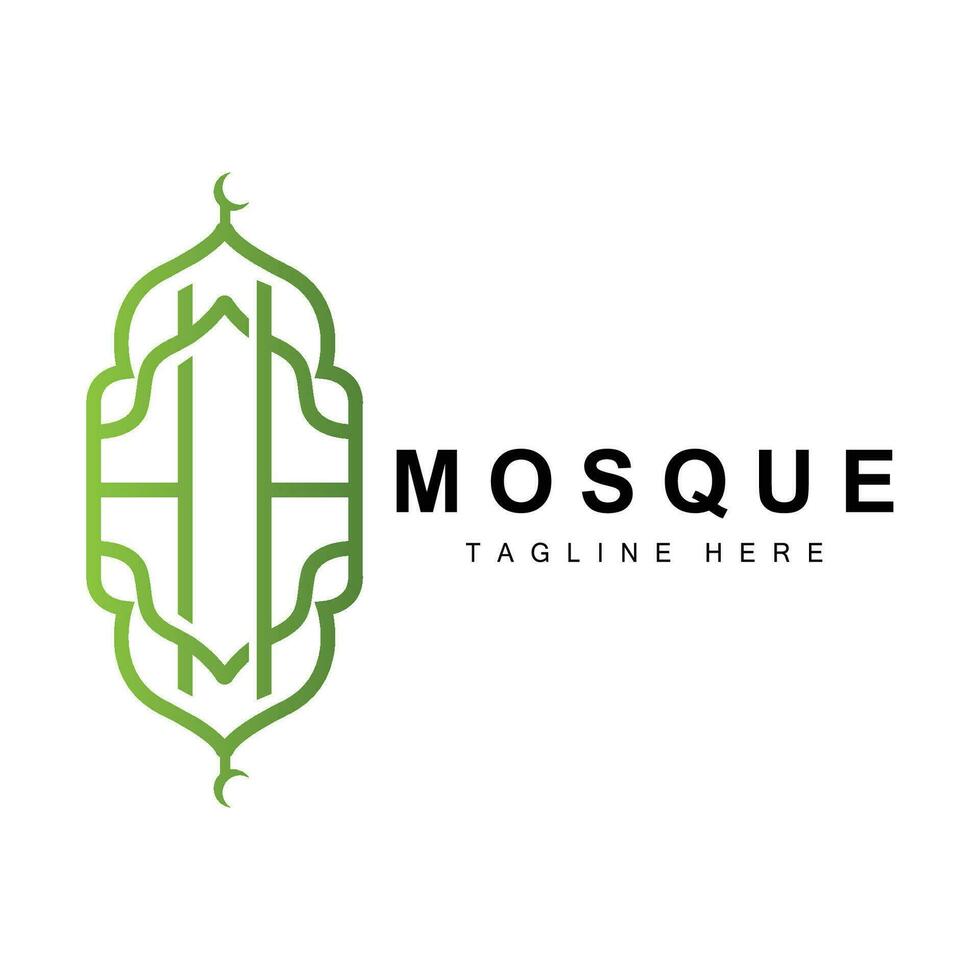 moskee logo, Islamitisch aanbidden ontwerp, eid al fitr moskee gebouw vector icoon sjabloon, Ramadan, eid al adha