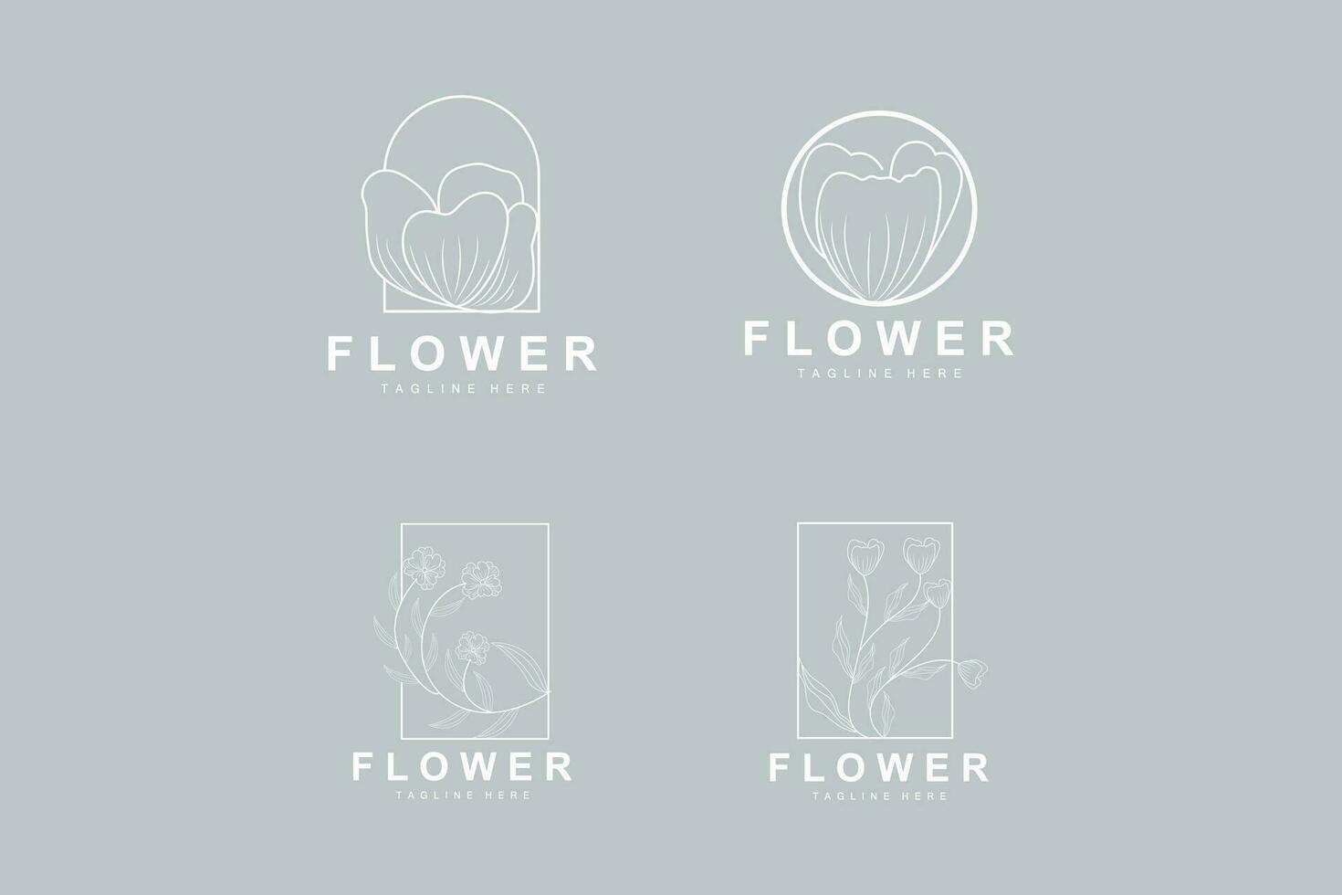 bloemen logo, bladeren en bloemen botanisch tuin vector, bloemen ontwerp van leven vector