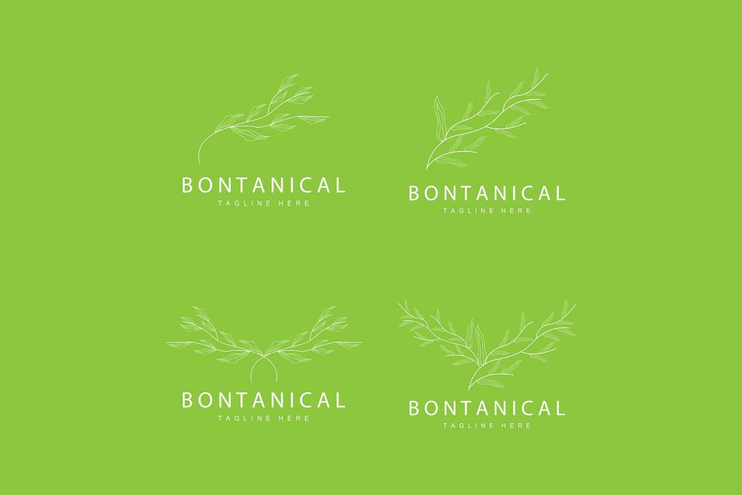 botanisch logo, natuur fabriek ontwerp, bloem fabriek icoon vector met lijn model-