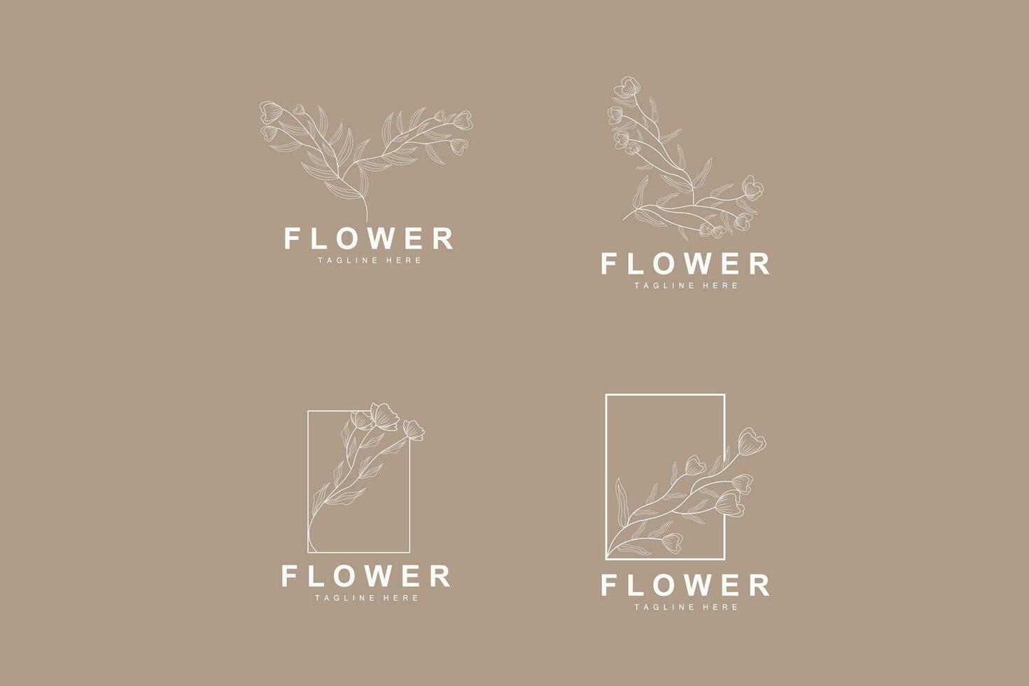 bloemen logo, bladeren en bloemen botanisch tuin vector, bloemen ontwerp van leven vector