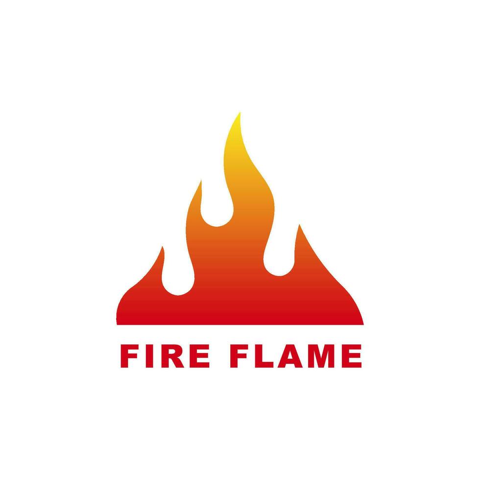brand vlam logo vector helling kleur rood en geel. driehoekig brand geïsoleerd wit achtergrond