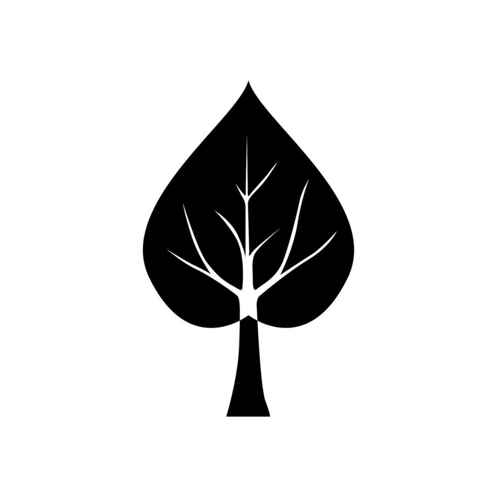 blad logo zwart en wit silhouet ontwerp geïsoleerd wit achtergrond vector