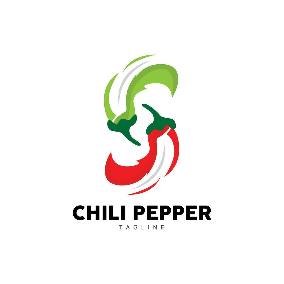 Chili logo, en pittig rood Chili, tuin planten vector, silhouet illustratie symbool vector