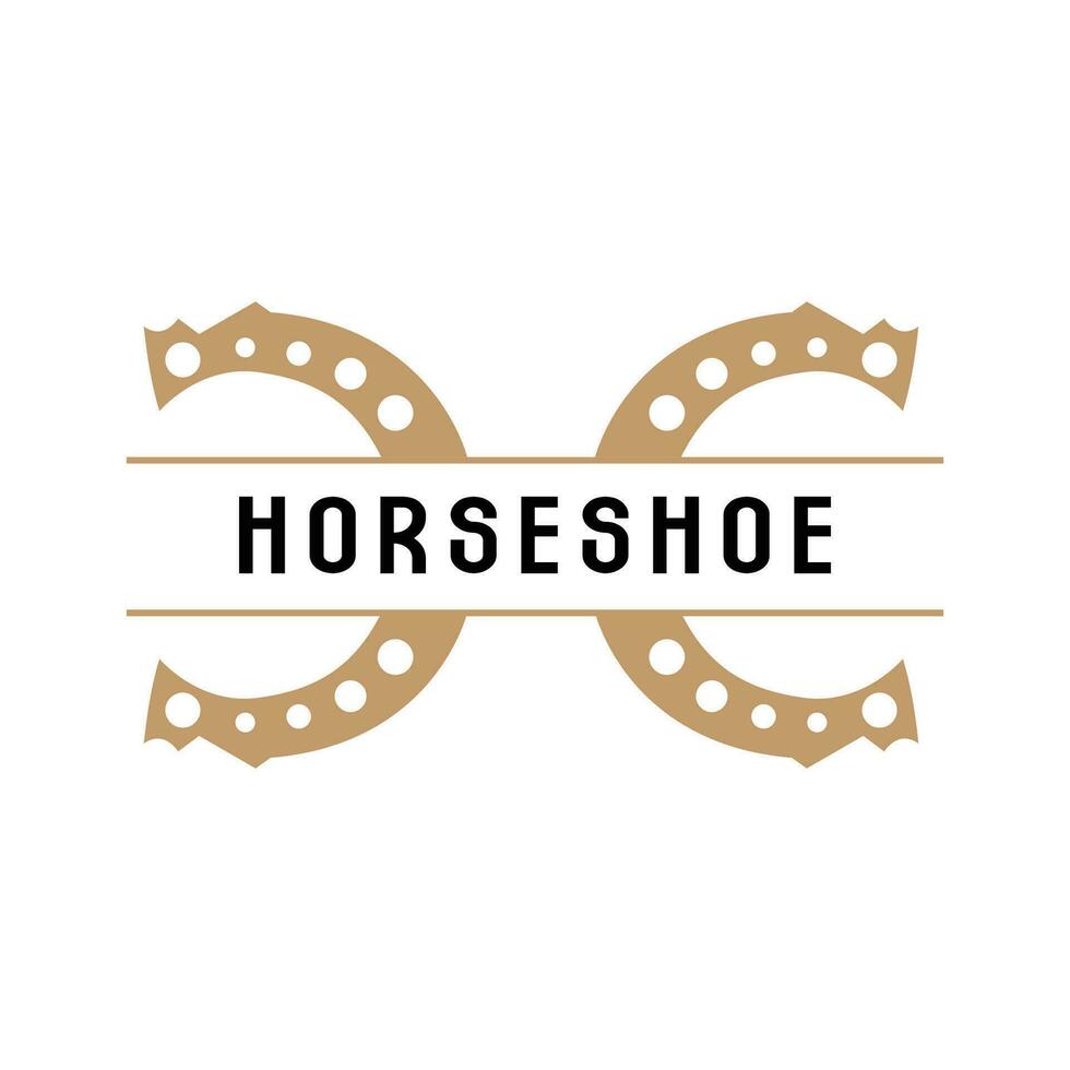 hoefijzer logo, cowboy paard vector, icoon ontwerp symbool sjabloon vector