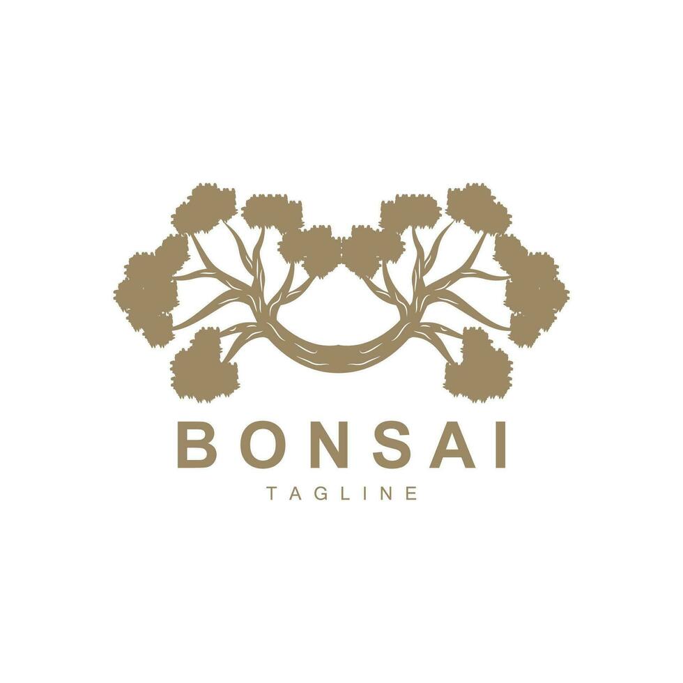 bonsai boom logo. gemakkelijk minimalistische silhouet ontwerp, fabriek vector, icoon illustratie element vector