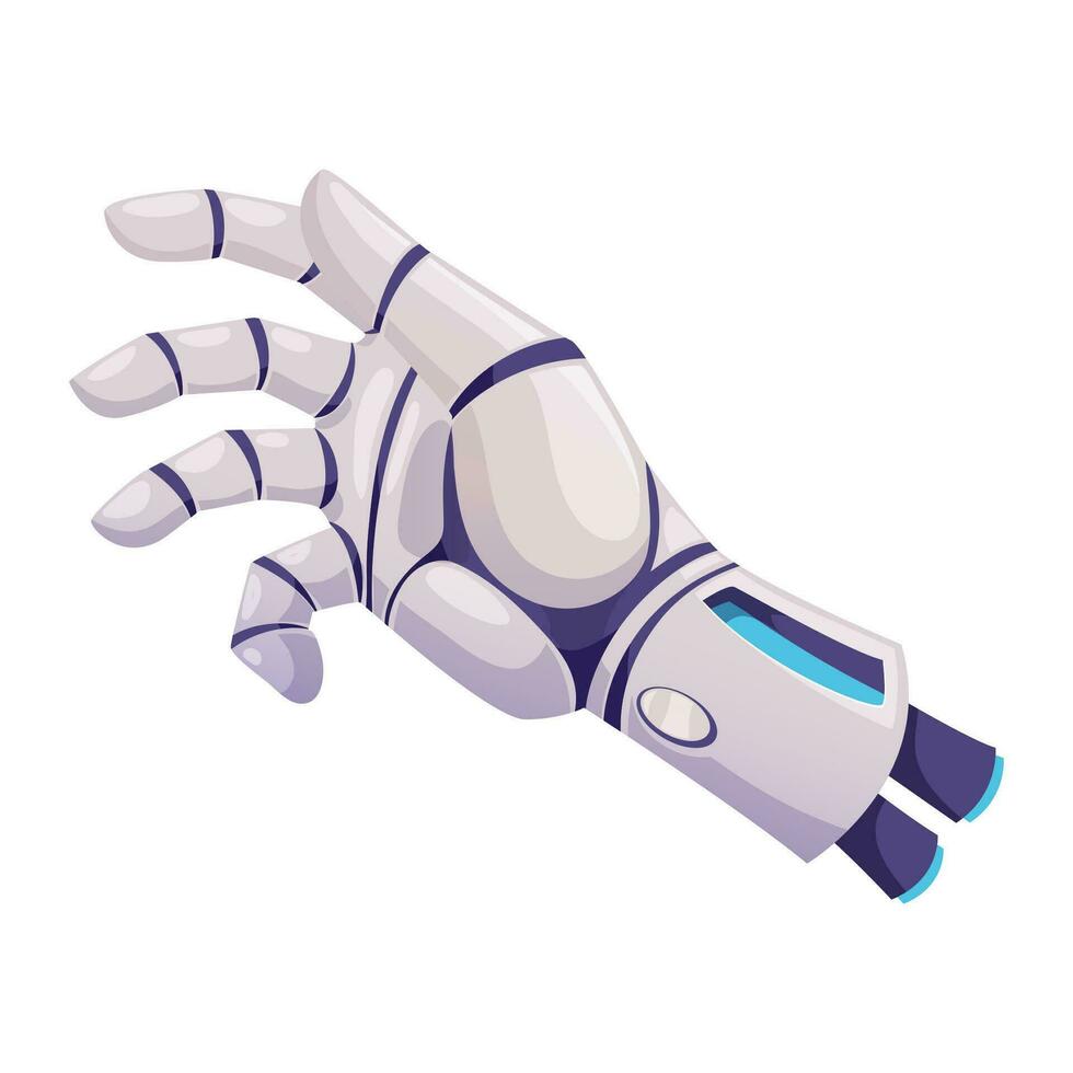 robot cyborg arm, robot prothese menselijk hand- vector