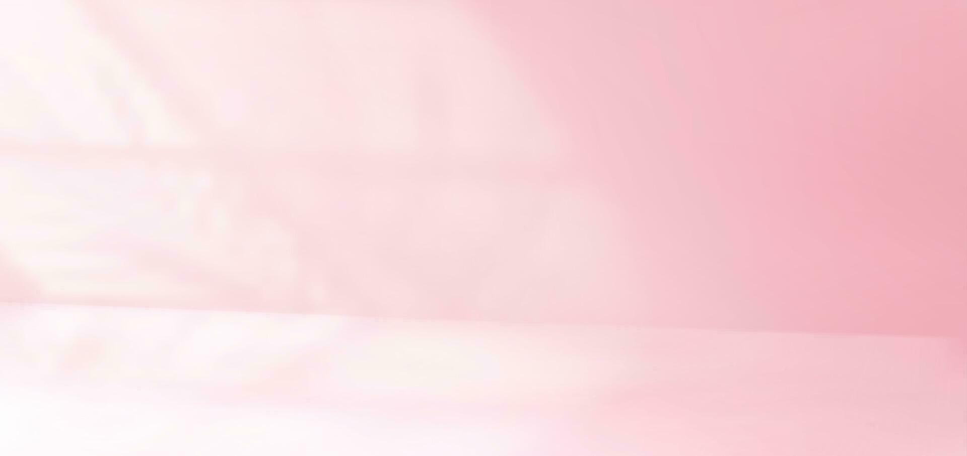 3d roze muur in studio kamer achtergrond met licht vector
