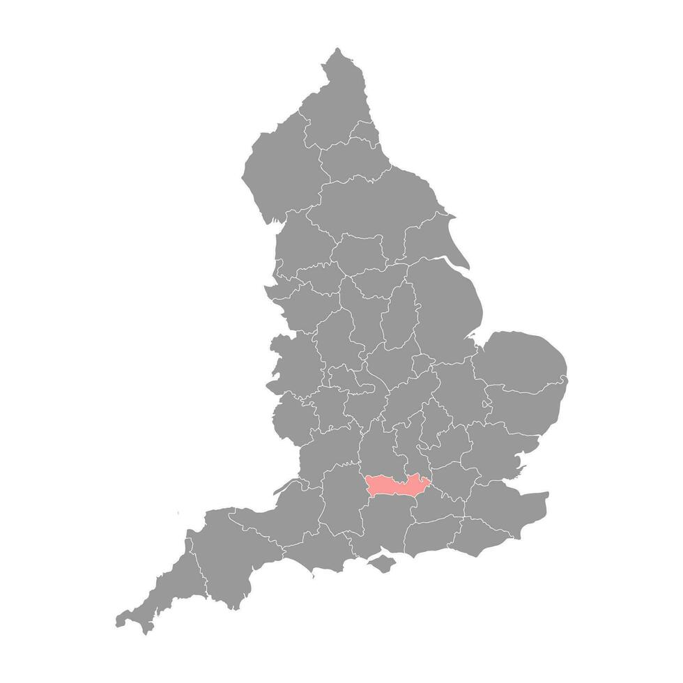 Berkshire kaart, administratief provincie van Engeland. vector illustratie.