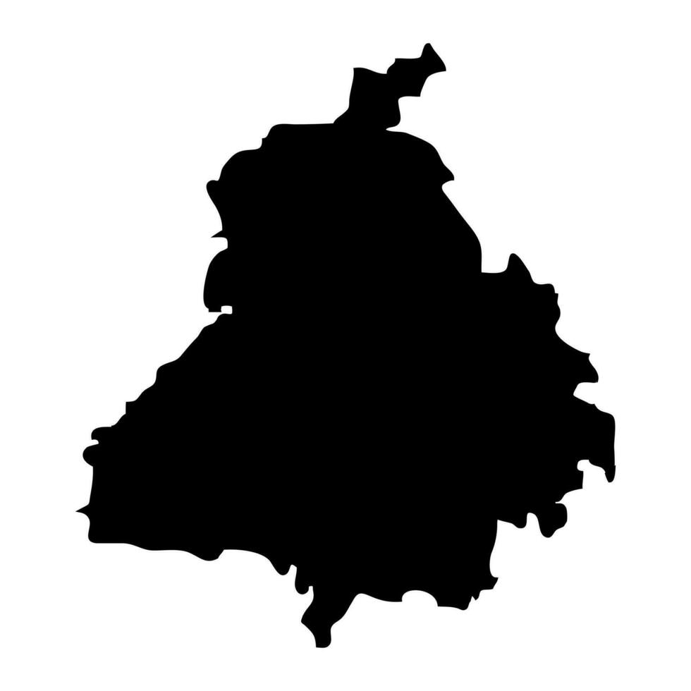 Punjab staat kaart, administratief divisie van Indië. vector illustratie.