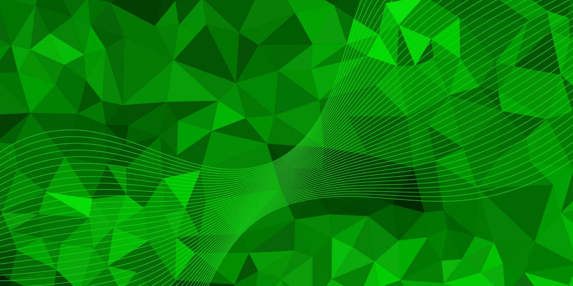 abstract groen achtergrond met driehoeken en lijnen vector