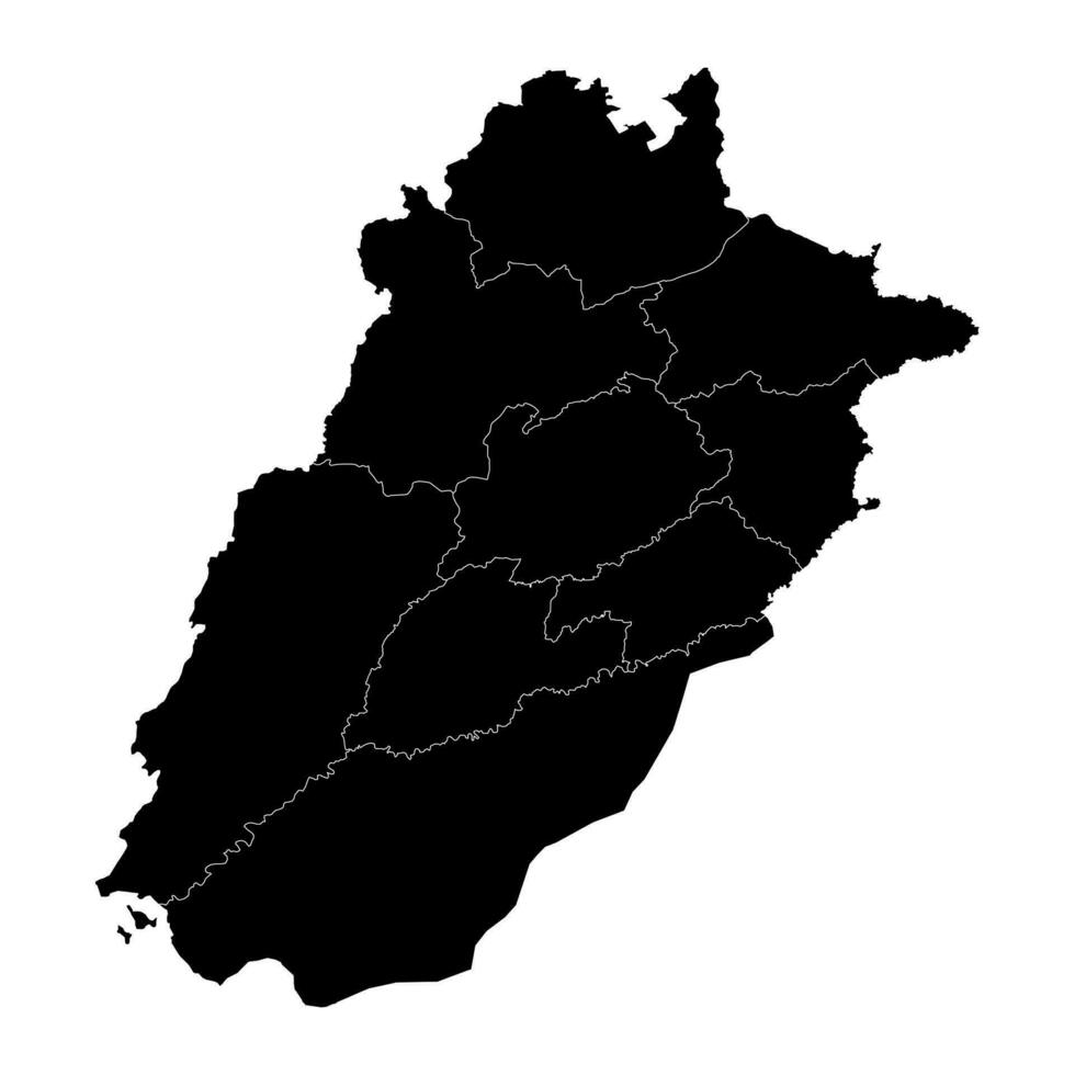 Punjab provincie kaart, provincie van Pakistan. vector illustratie.