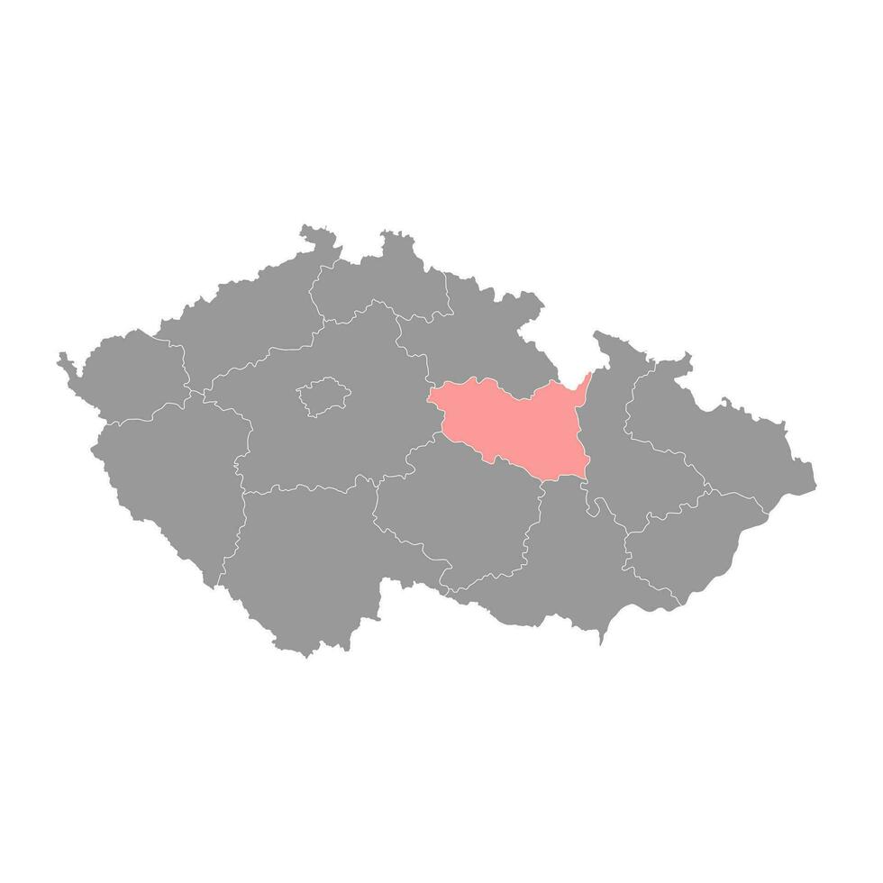 pardubice regio administratief eenheid van de Tsjechisch republiek. vector illustratie.