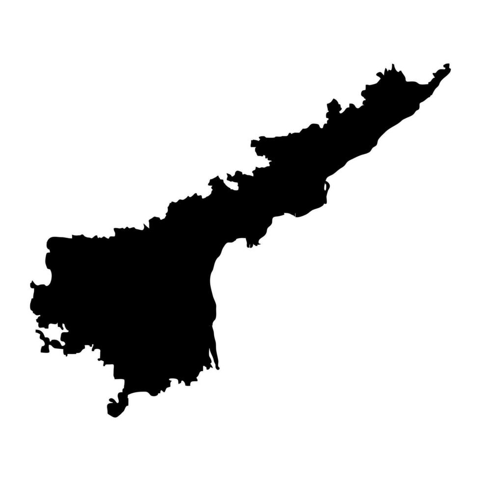 andhra pradesh staat kaart, administratief divisie van Indië. vector illustratie.