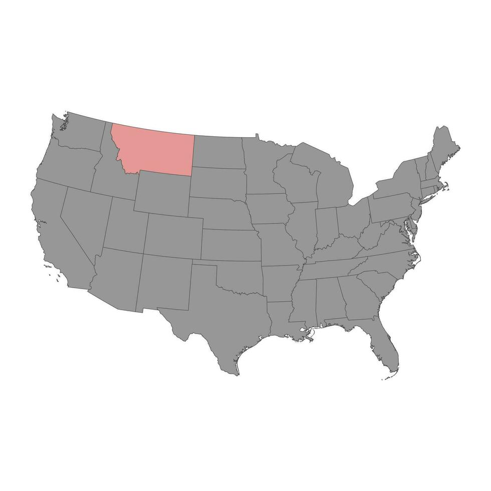 Montana staat kaart. vector illustratie.