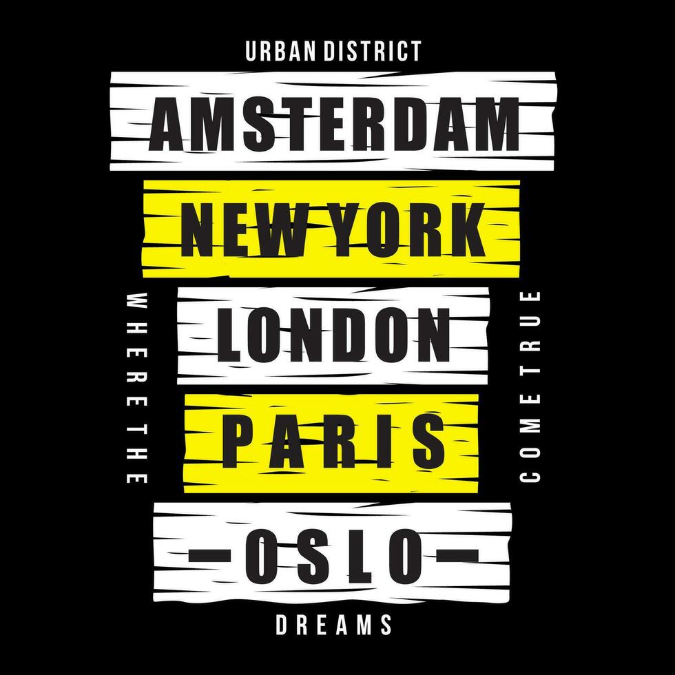 beroemd stad naam grafisch, typografie t shirt, vector ontwerp illustratie, mooi zo voor gewoontjes stijl