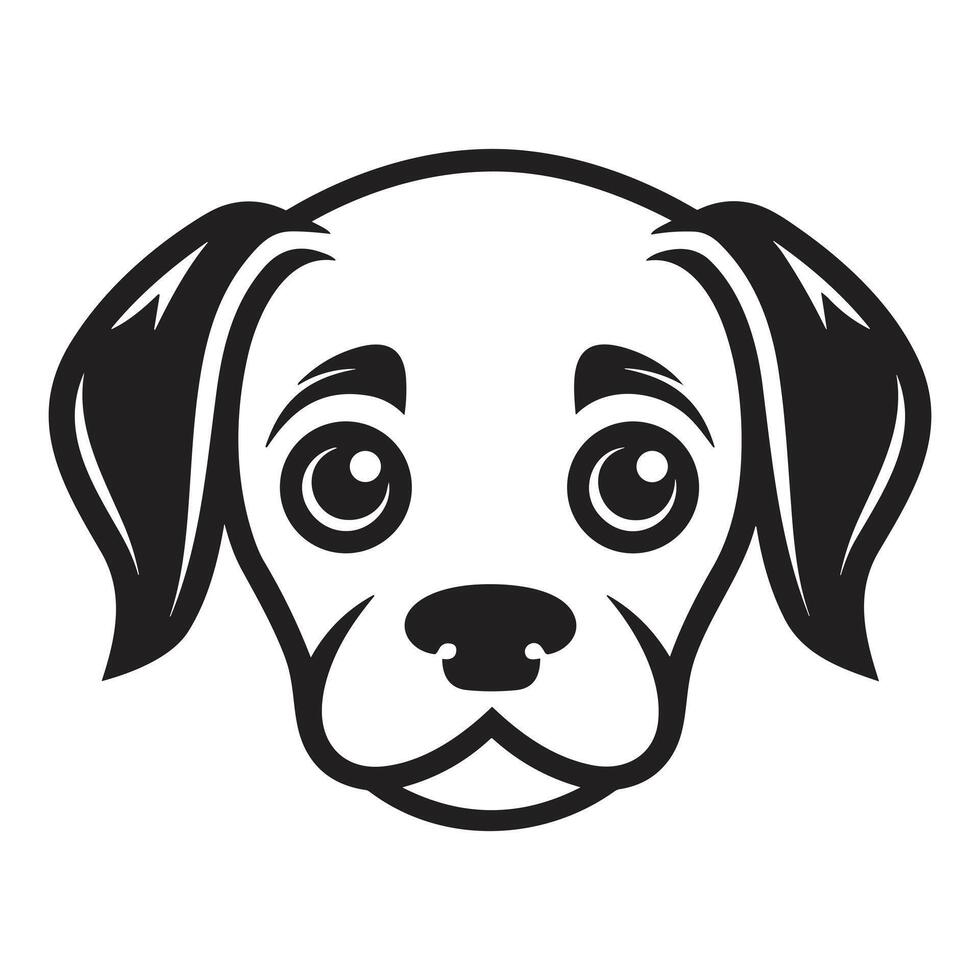 mooi hond silhouet - generatief ai vector