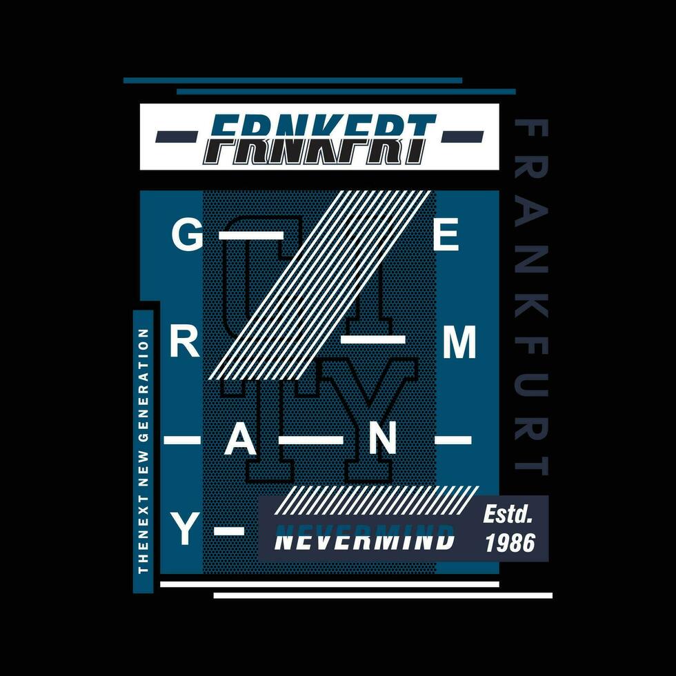 Frankfurt Duitsland grafisch, typografie vector, t overhemd ontwerp, illustratie, mooi zo voor gewoontjes stijl vector