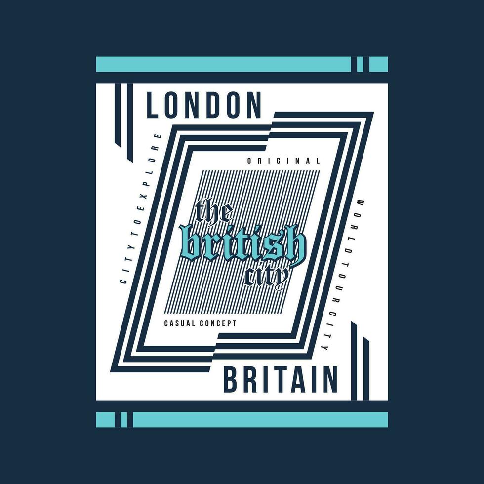 Londen Brittannië stad grafisch, typografie vector, t overhemd ontwerp illustratie, mooi zo voor klaar afdrukken, en andere gebruik vector