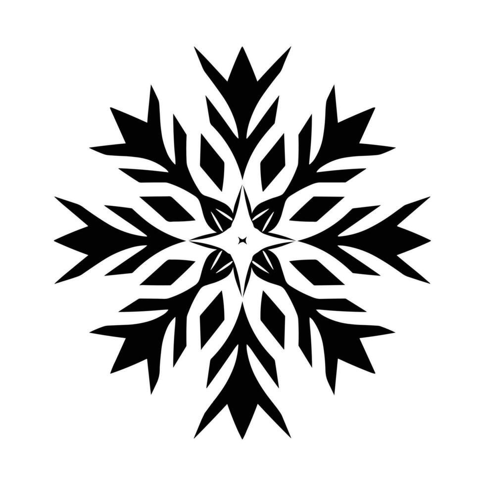 mooi Kerstmis sneeuwvlok vector