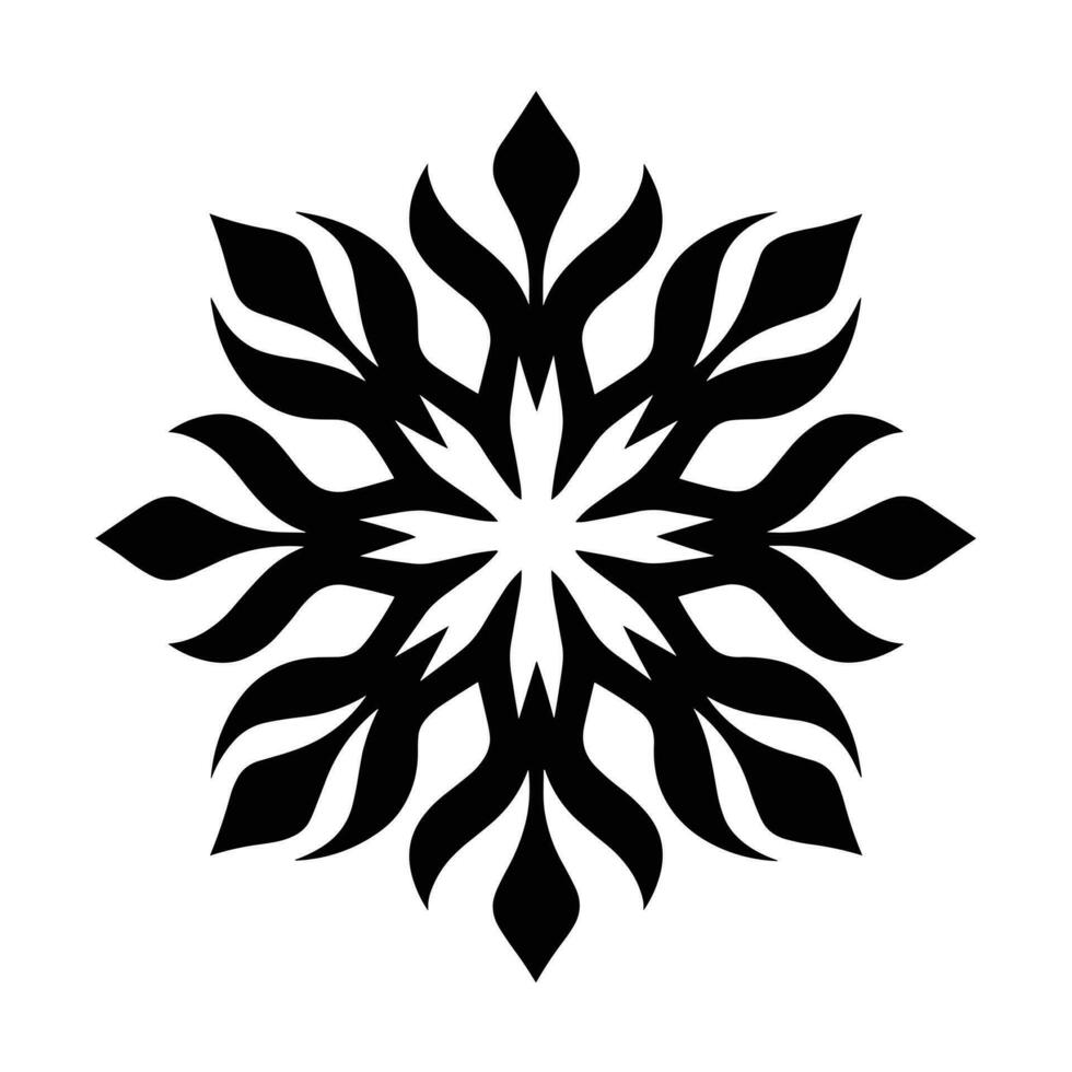 mooi Kerstmis sneeuwvlok vector