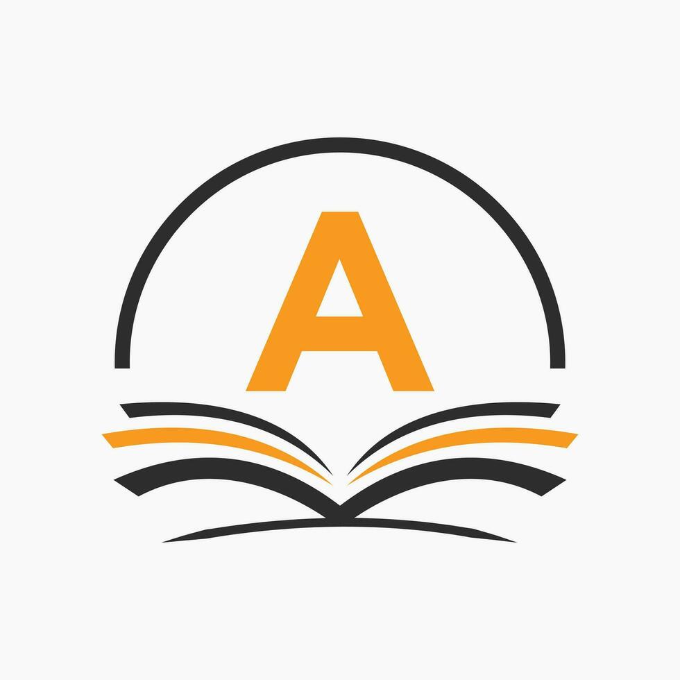 brief een onderwijs logo boek concept. opleiding carrière teken, Universiteit, academie diploma uitreiking logo sjabloon ontwerp vector