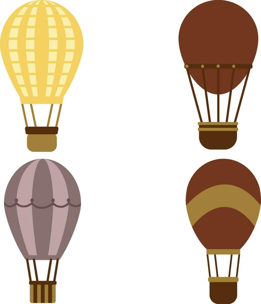 heet lucht ballon geïsoleerd Aan wit achtergrond.voor ontwerp decoratie en illustratie.vector pro vector