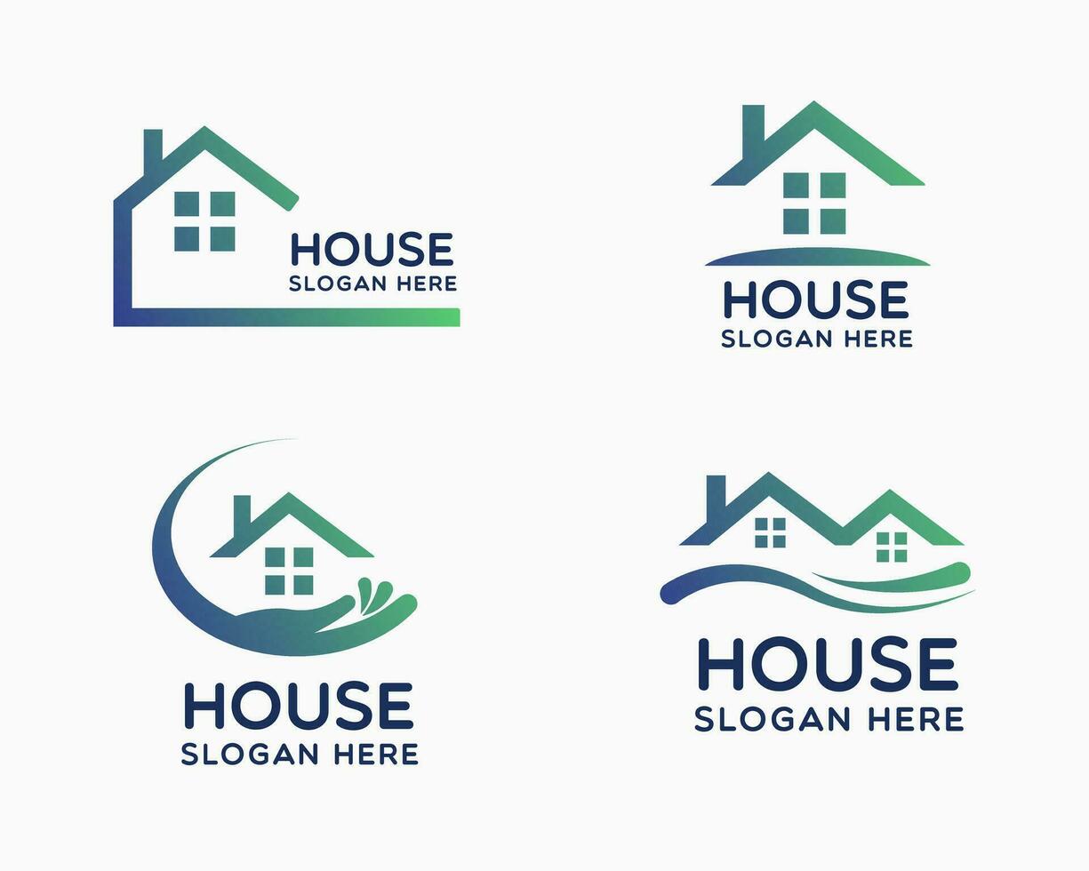 eigendom en bouw logo ontwerp. huis logo vector