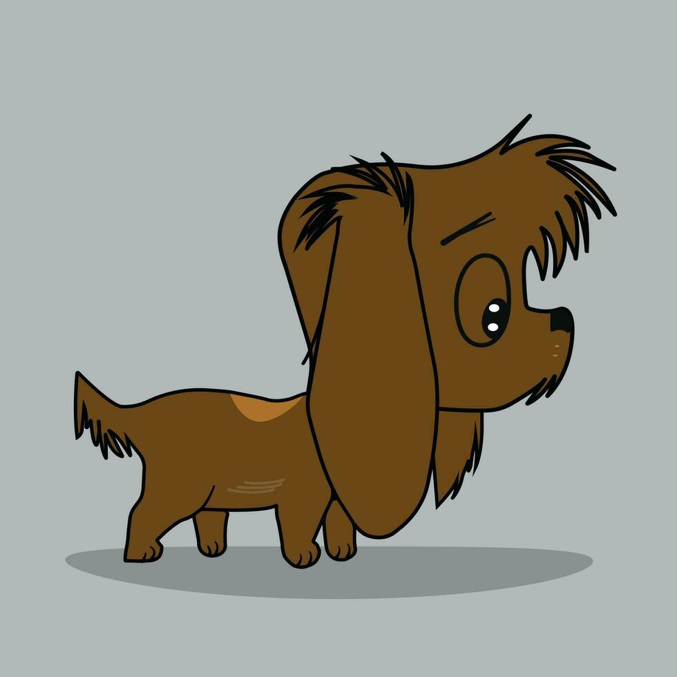 schattig puppy lijn kunst vector