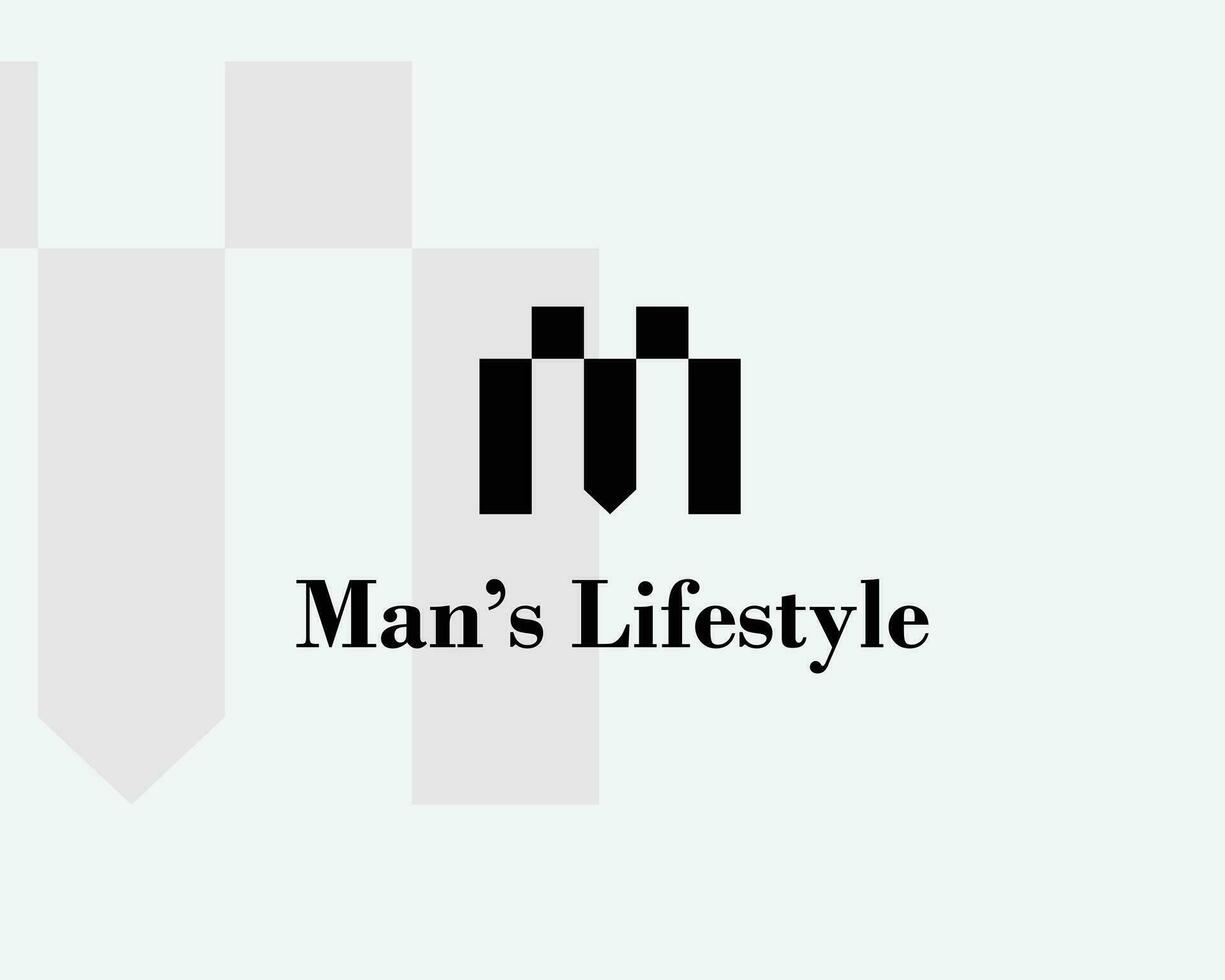 modern creatief brief m vorm Mens mode bedrijf logo vector