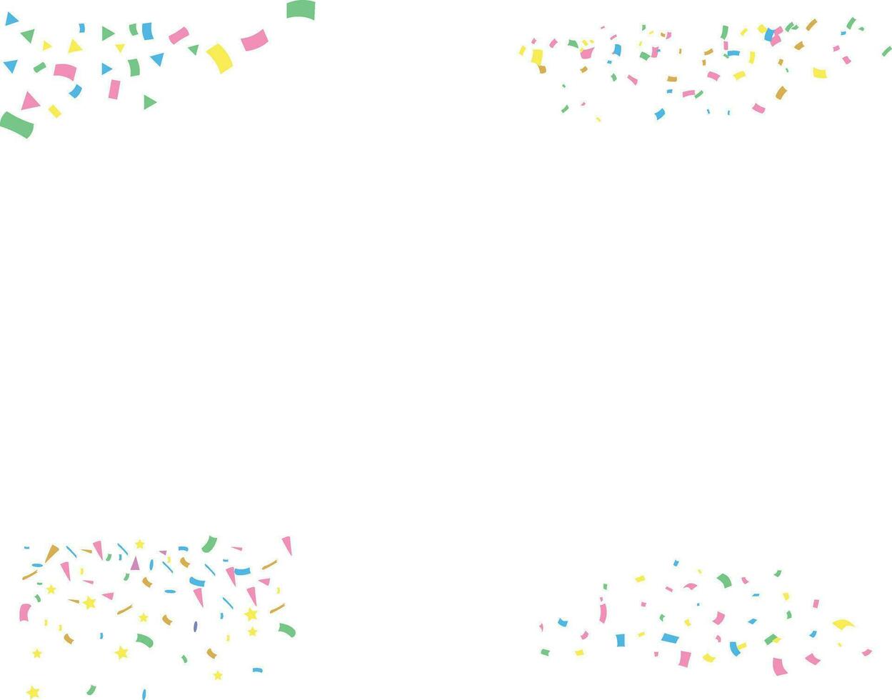 kleurrijk confetti partij geïsoleerd Aan transparant achtergrond. kleurrijk confetti partij vector illustratie