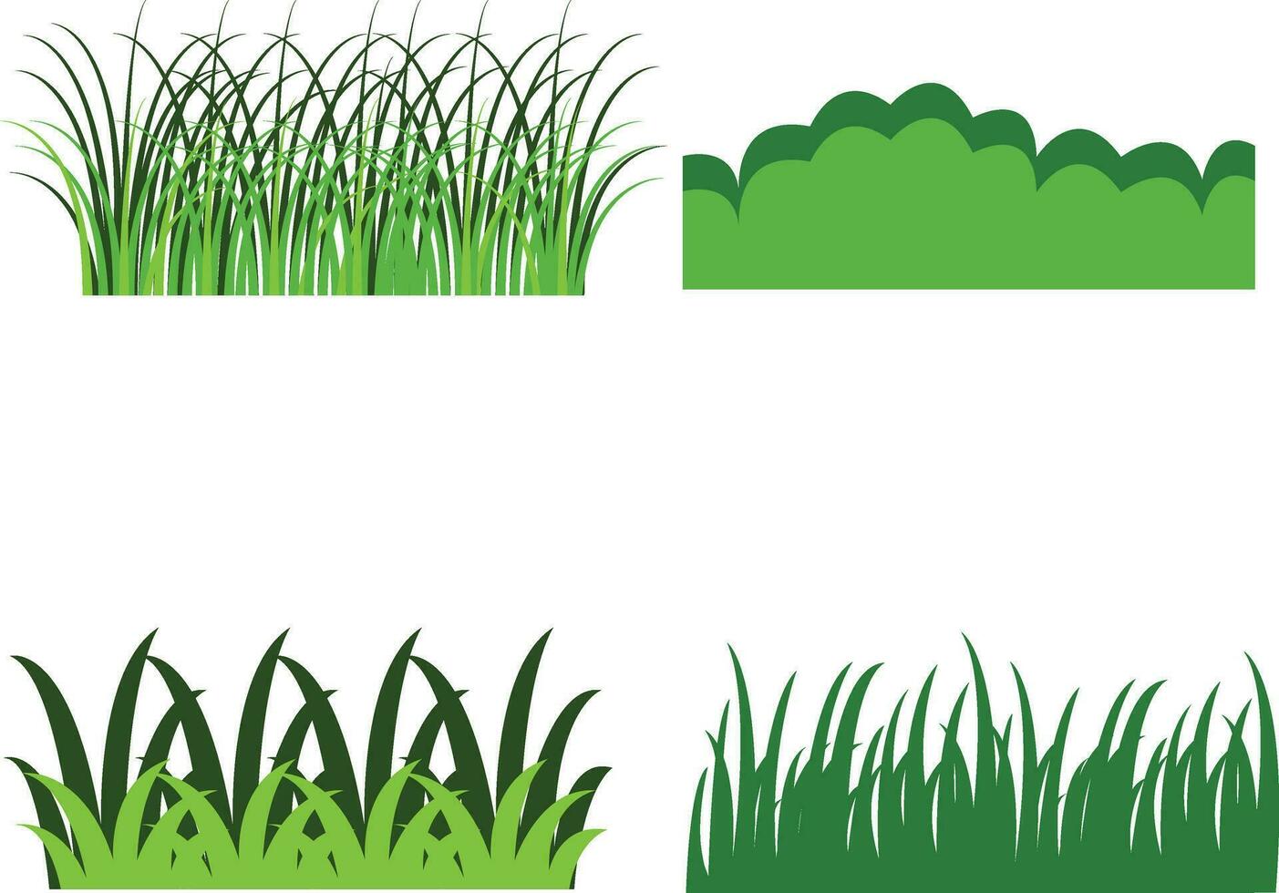 reeks van gras illustratie Aan wit achtergrond.voor ontwerp decoratie.vector illustratie vector