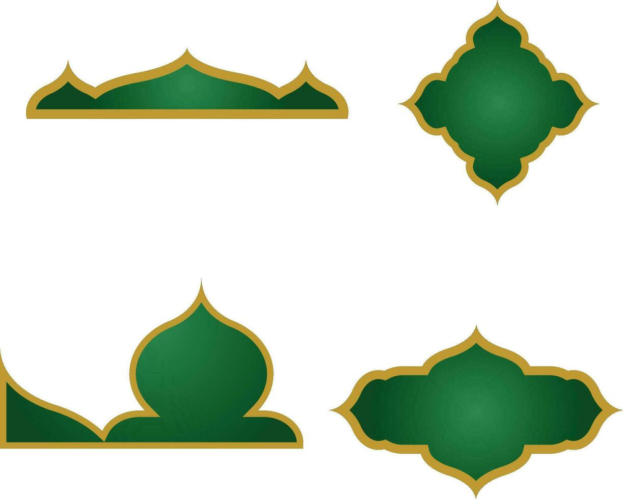 kader Ramadan vector element. verzameling van oosters stijl Islamitisch ramen en bogen met modern boho ontwerp