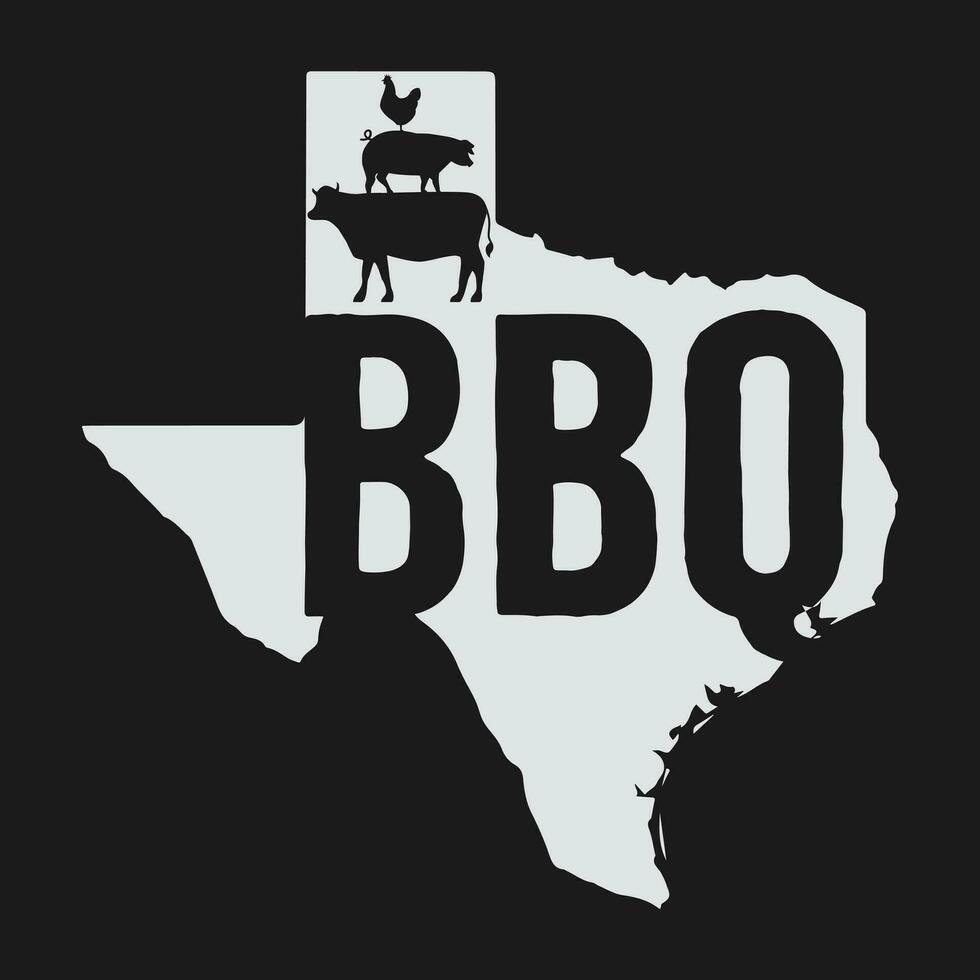 grappig geschenk wijnoogst retro Texas bbq t overhemd ontwerp vector