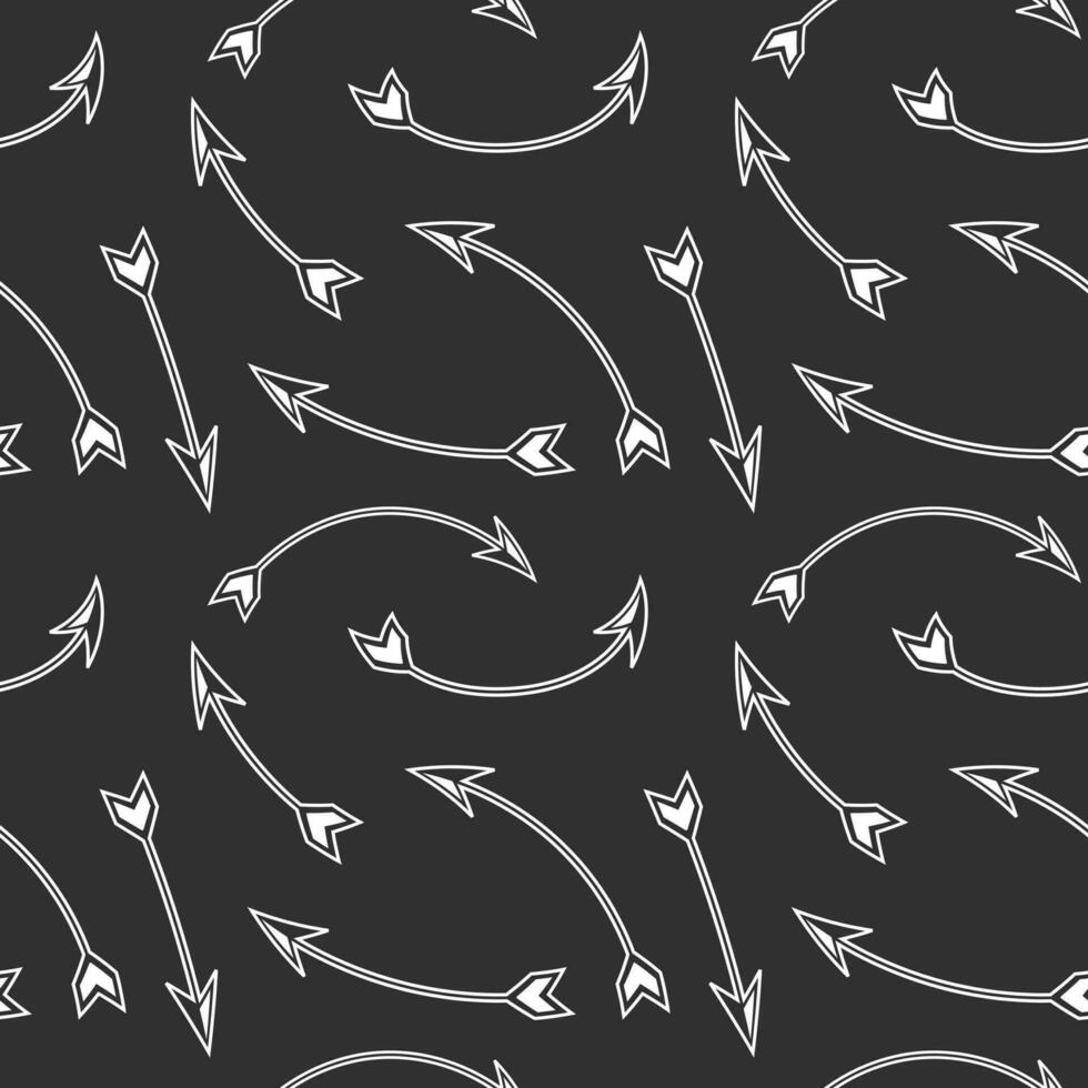 naadloos patroon met abstract pijlen. zwart en wit ontwerp. afdrukken, achtergrond, textuur, vector