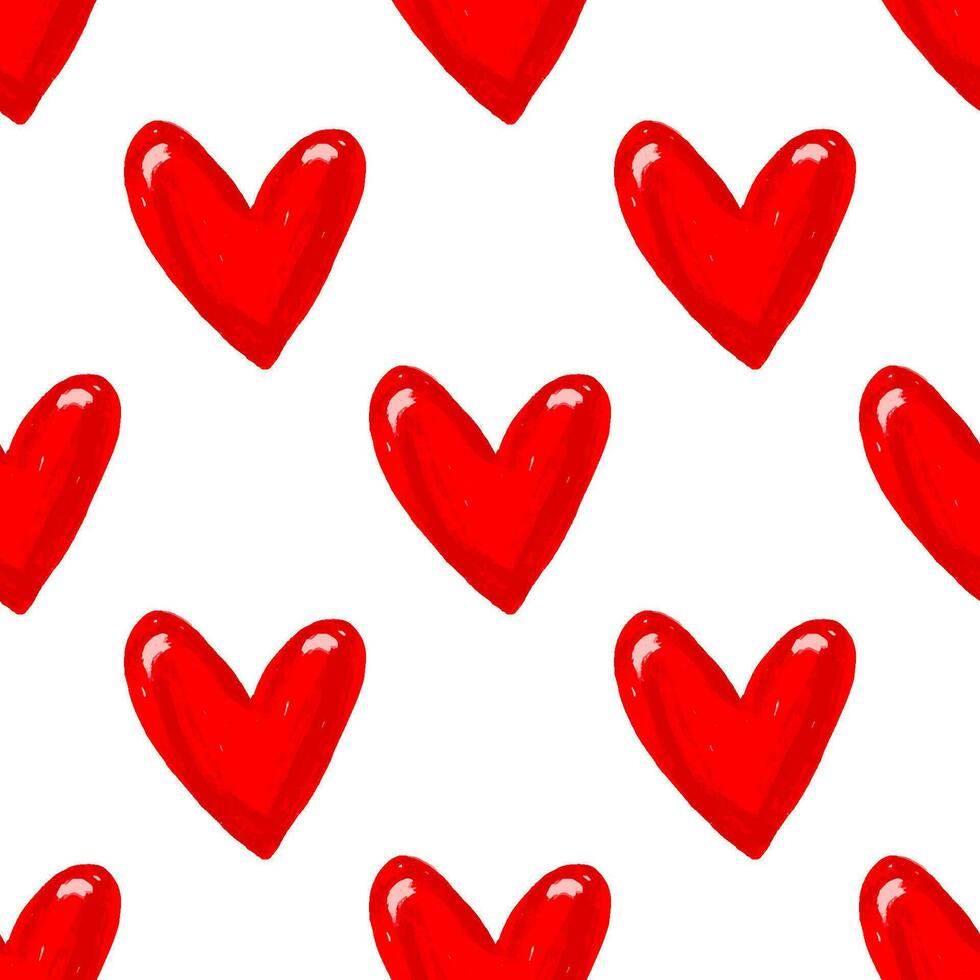 mooi naadloos achtergrond met roze harten. Valentijnsdag dag. naadloos liefde hart ontwerp achtergrond. eindeloos patroon Aan Valentijnsdag dag. de naadloos structuur met gekleurde harten. vector