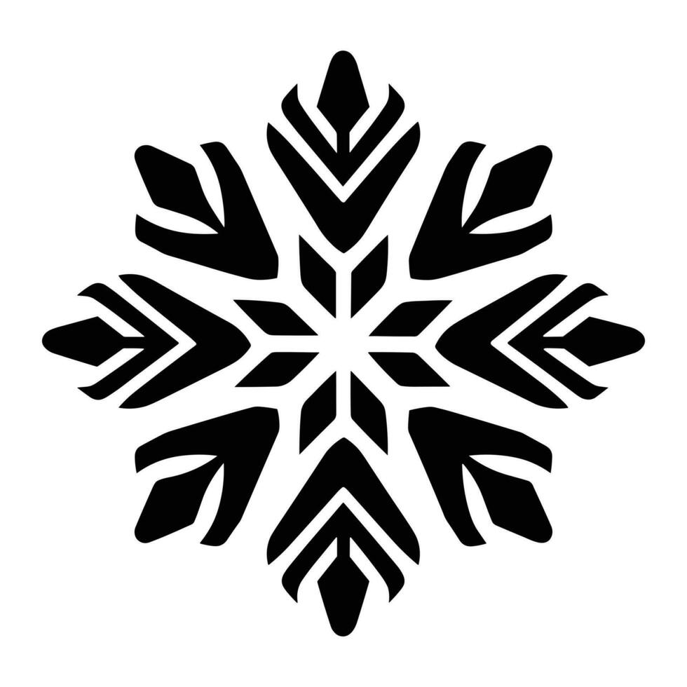 mooi vrolijk Kerstmis sneeuwvlok vector