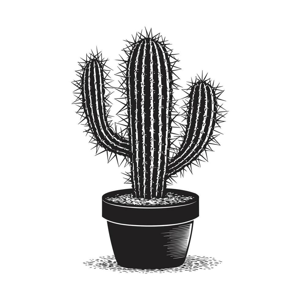 mooi cactus silhouet vector