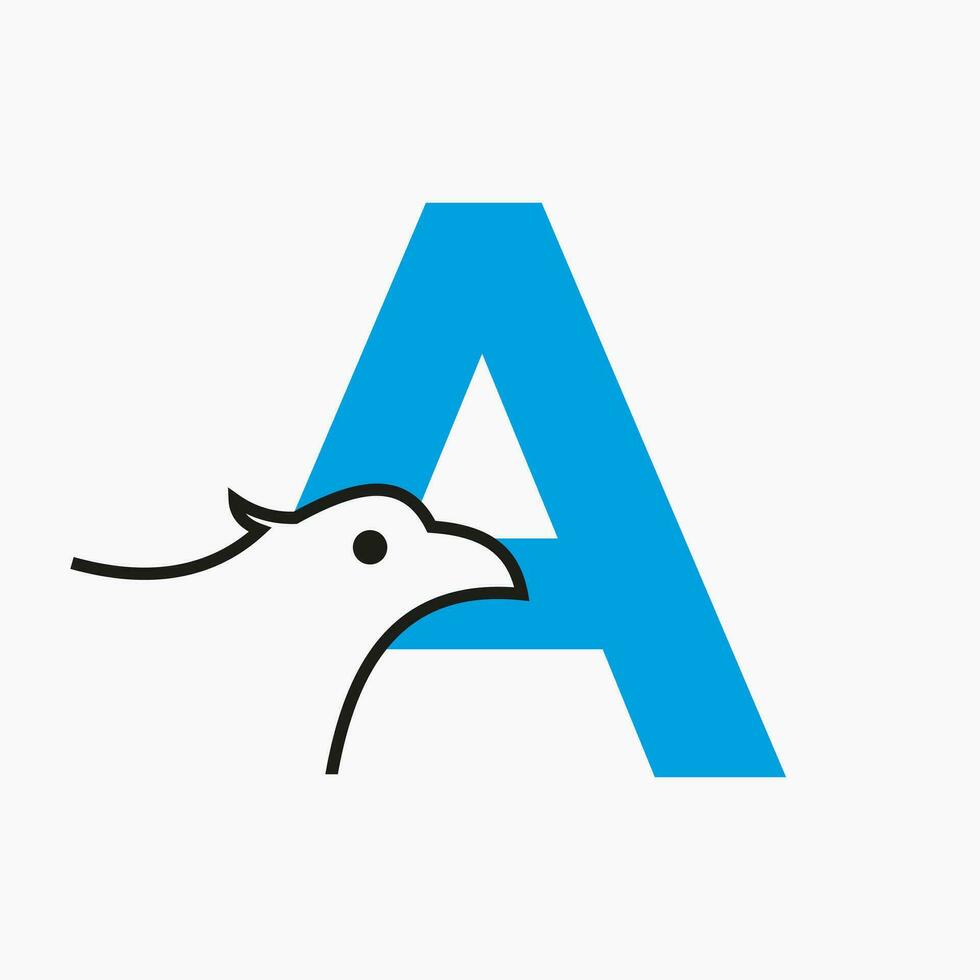 brief een adelaar logo ontwerp. vervoer symbool vector sjabloon