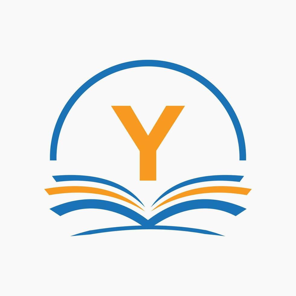 brief y onderwijs logo boek concept. opleiding carrière teken, Universiteit, academie diploma uitreiking logo sjabloon ontwerp vector