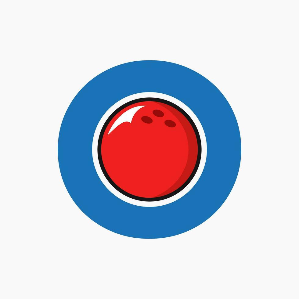 brief O bowling logo. bowling bal symbool met in beweging bal icoon vector