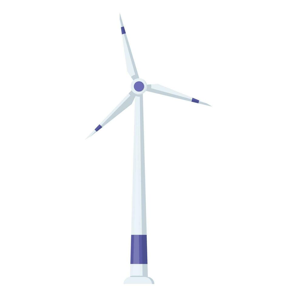 wind macht plant, vector illustratie. alternatief, eco vriendelijk, duurzaam, hernieuwbaar wind energie bron.concept van netto nul uitstoot