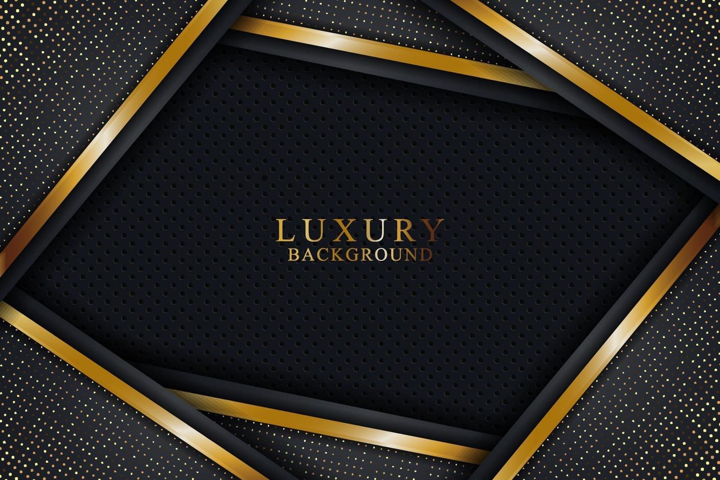 elegant luxeachtergrondconcept met zwarte en gouden textuur vector