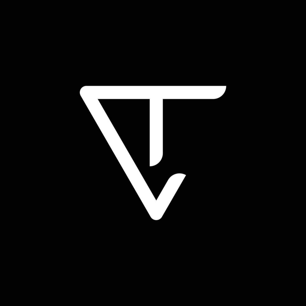 eps10 vector eerste brief tl of lt logo ontwerp sjabloon geïsoleerd Aan zwart achtergrond