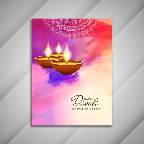 Abstract Happy Diwali-brochureontwerp; vector