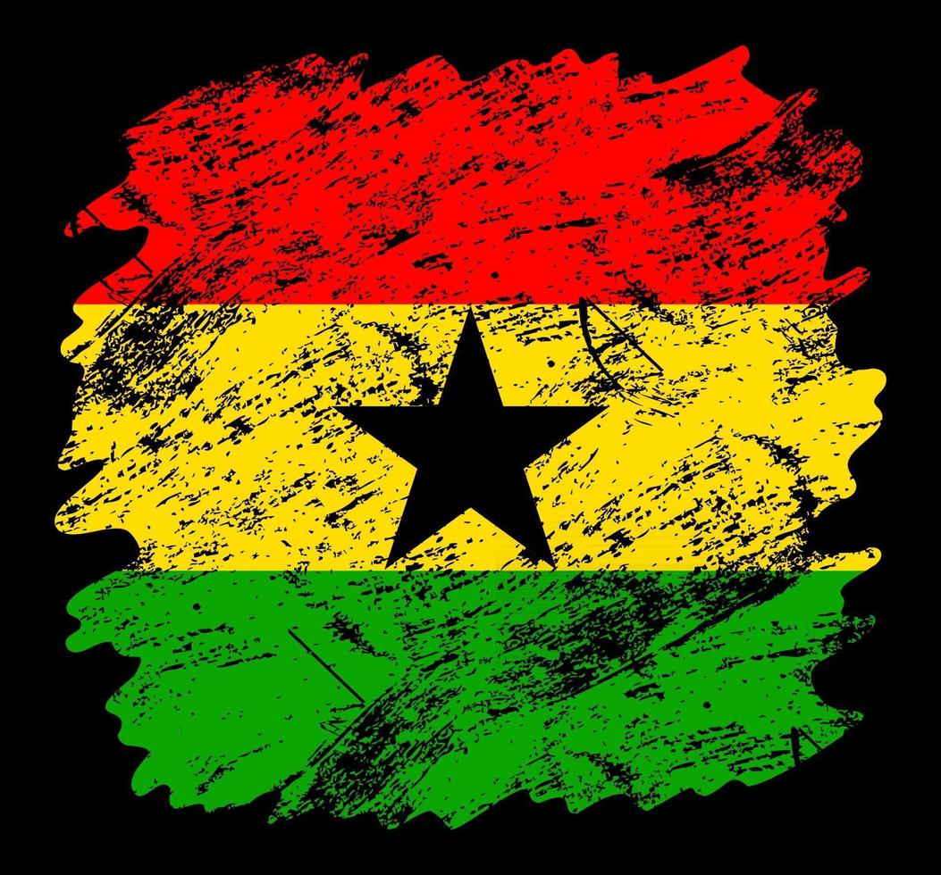 ghana vlag grunge borstel achtergrond vector