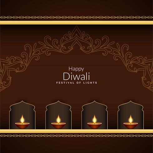 Abstracte artistieke Gelukkige Diwali decoratieve achtergrond vector