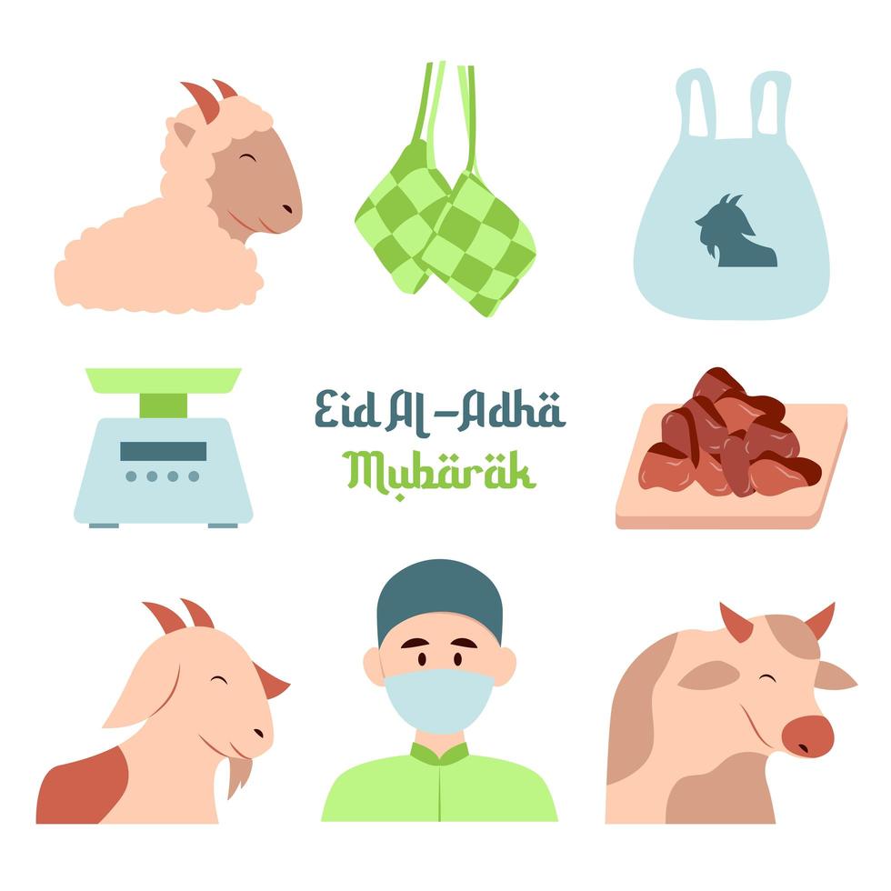 eid al adha pictogramserie vector