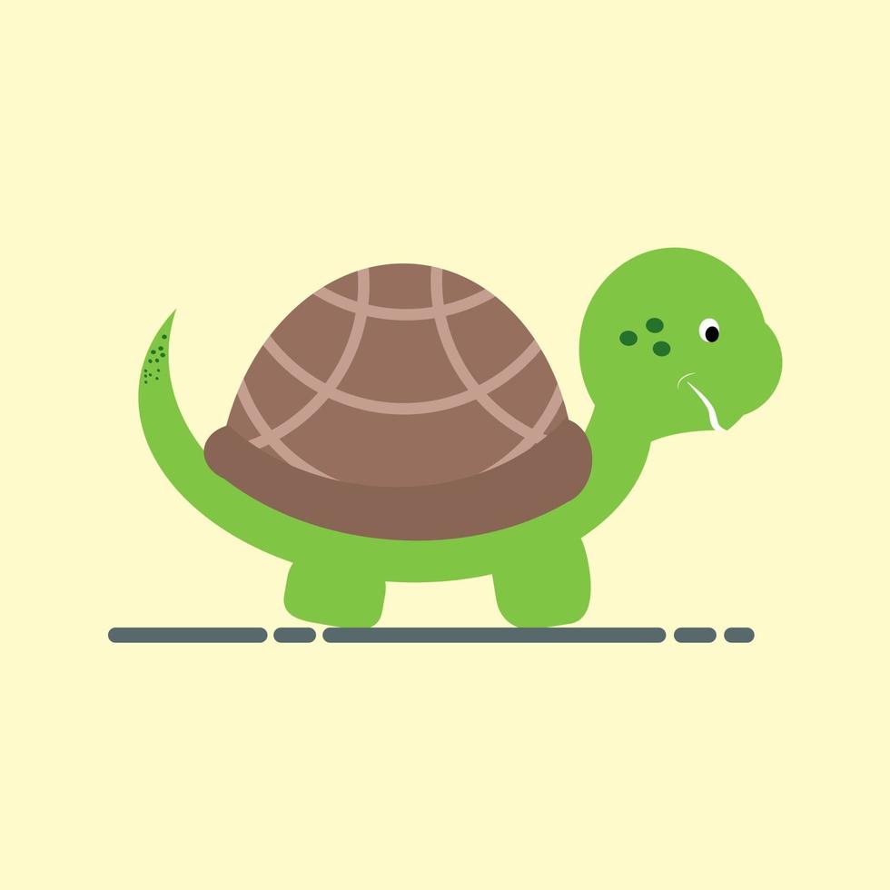 schildpad schattige dieren illustratie gratis vector